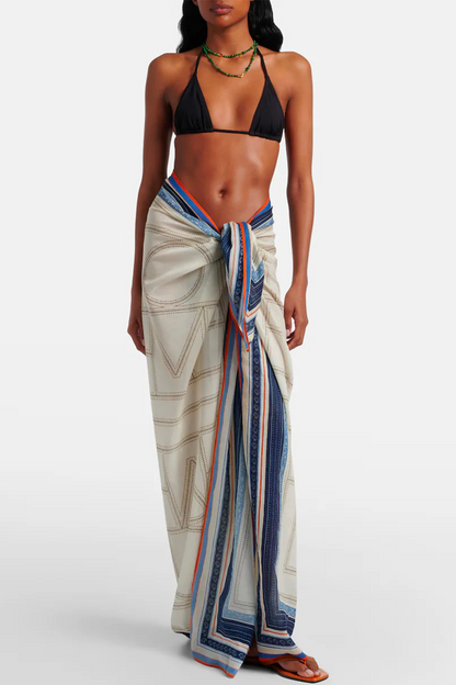TOT Collector Cotton-lyocell Garderob Sarong Pareo Coverup Scarf Top Maxi Skirt 140*140cm