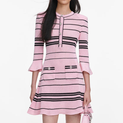 SP Pink Stripe Knit Mini Dress