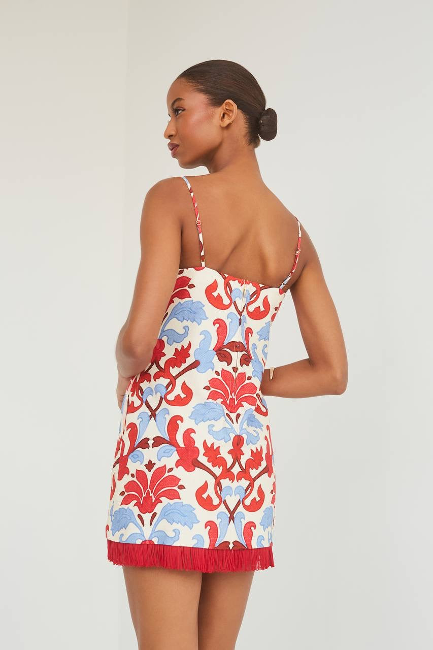 CC Valencia Linen Shift Mini Dress