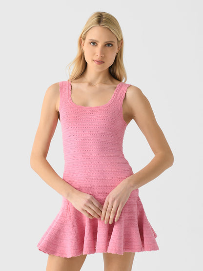 LSF Maryanne Poinetelle Knit Mini Dress in Sunset Pink