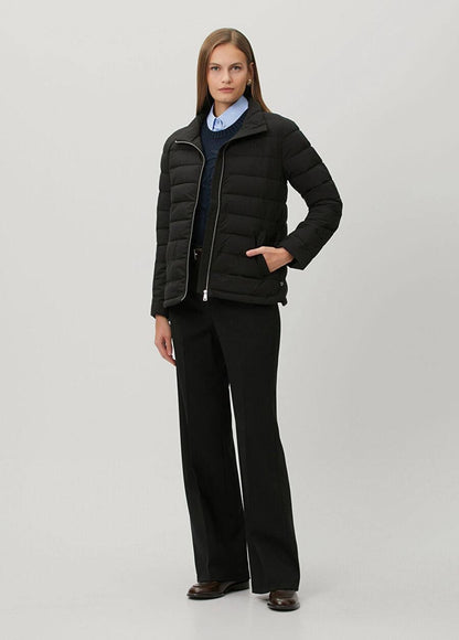 Quilted Stand-collar Mockneck Lightweight Puffer Jacket