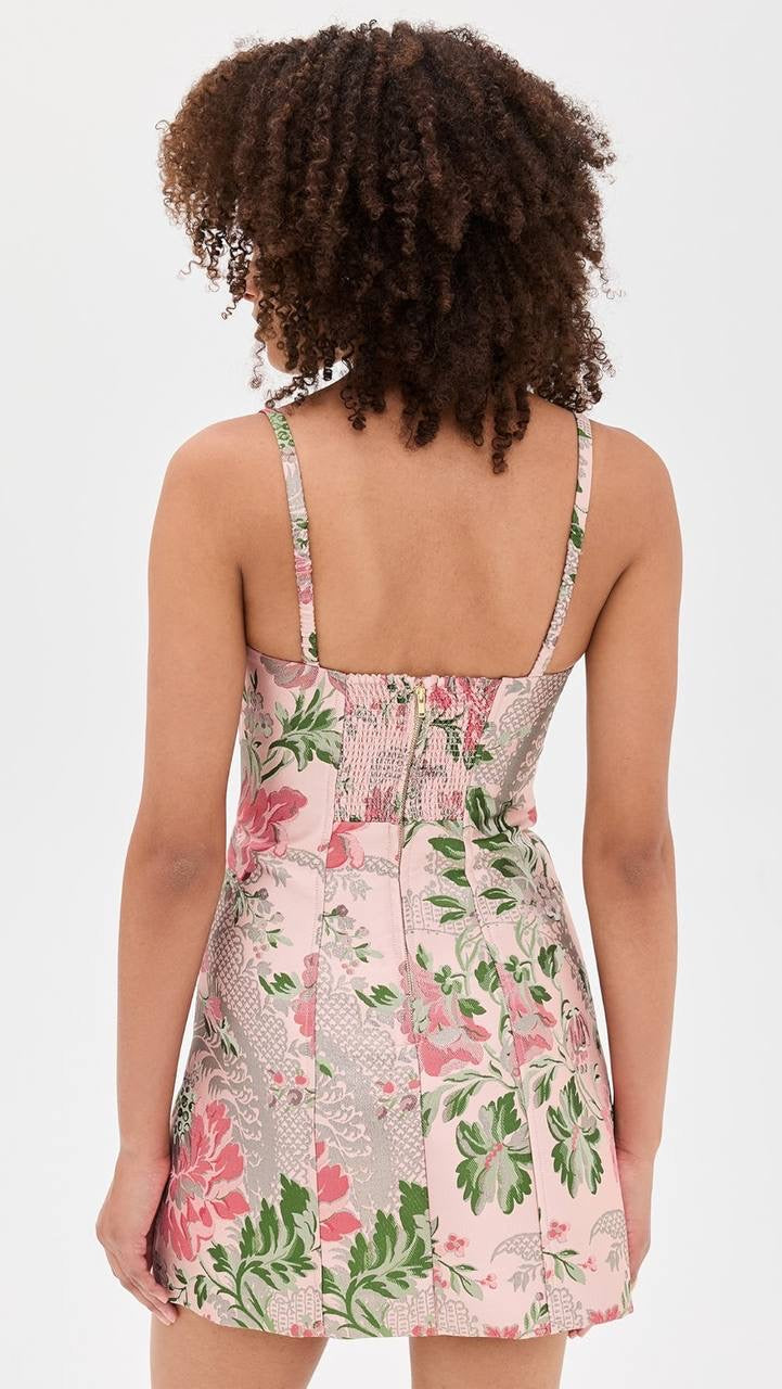CC Claudine Bustier Linen Mini Dress