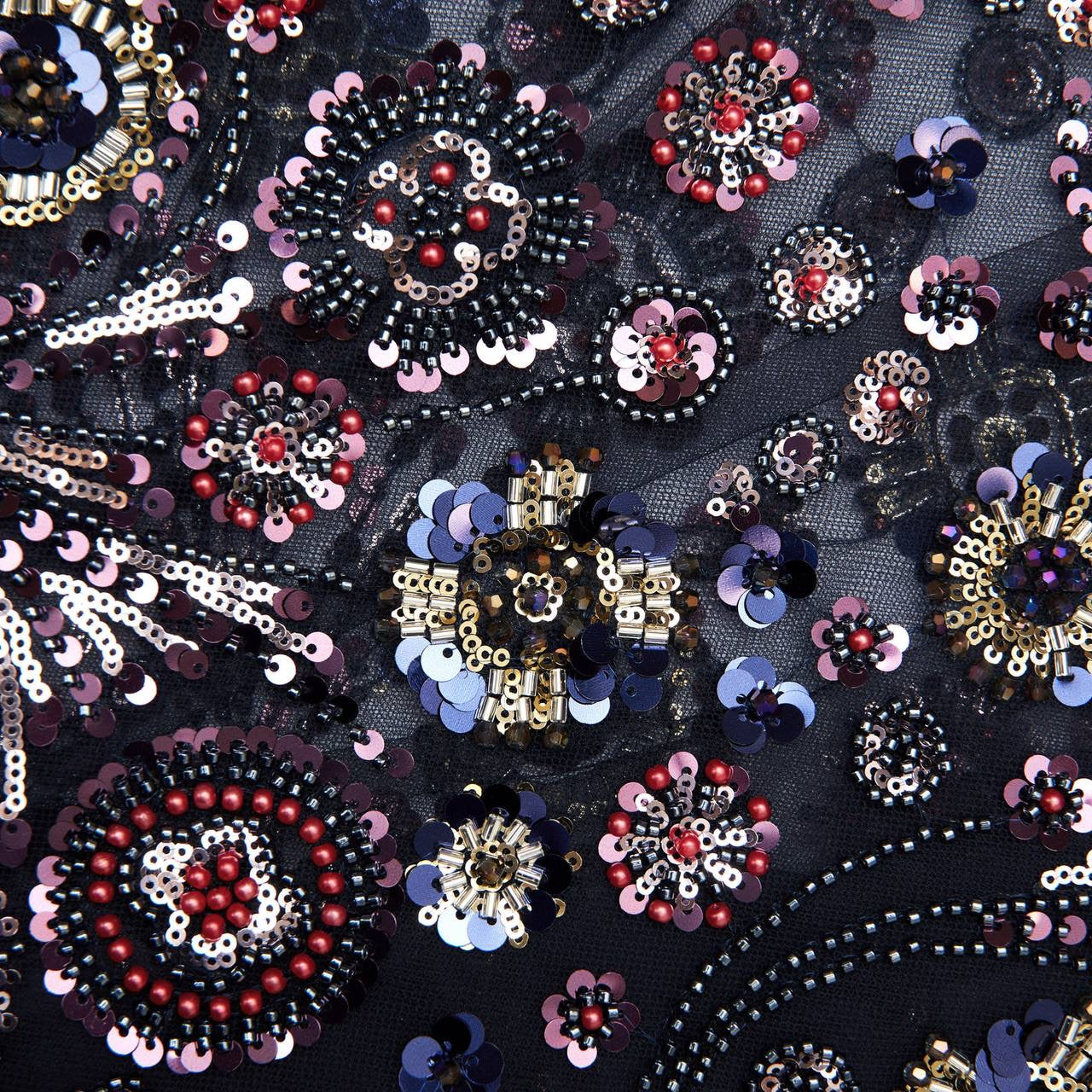 SP Navy Floral Sequin Strappy Maxi Dress