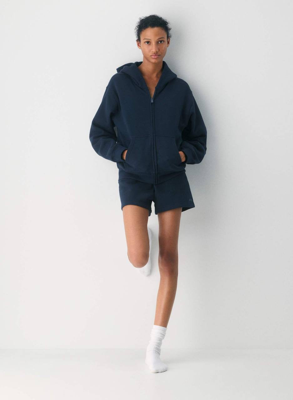 8 Colors! ARZ Cozy Sweatfleece Perfect Zip Cotton-blend Hoodie Jacket