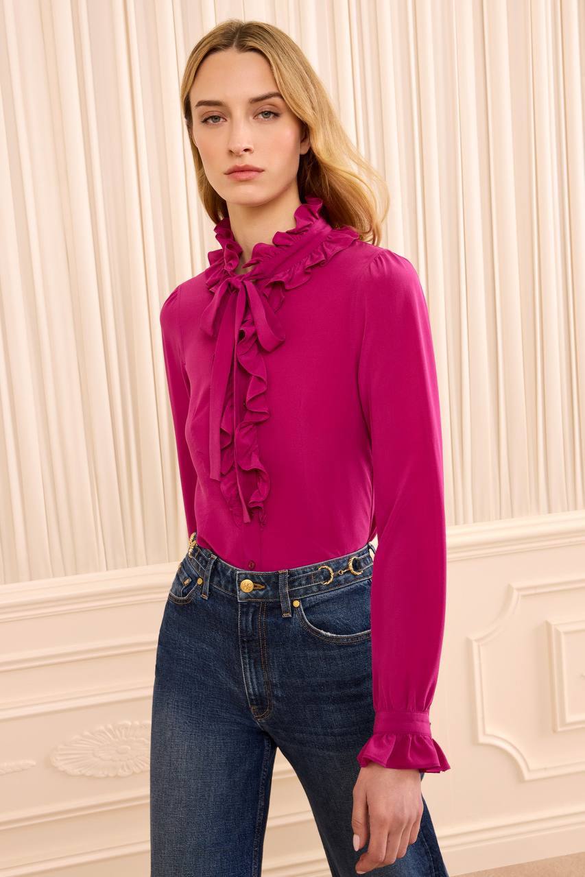 UJ Catroux Long Sleeve Silk Blouse - Image 17
