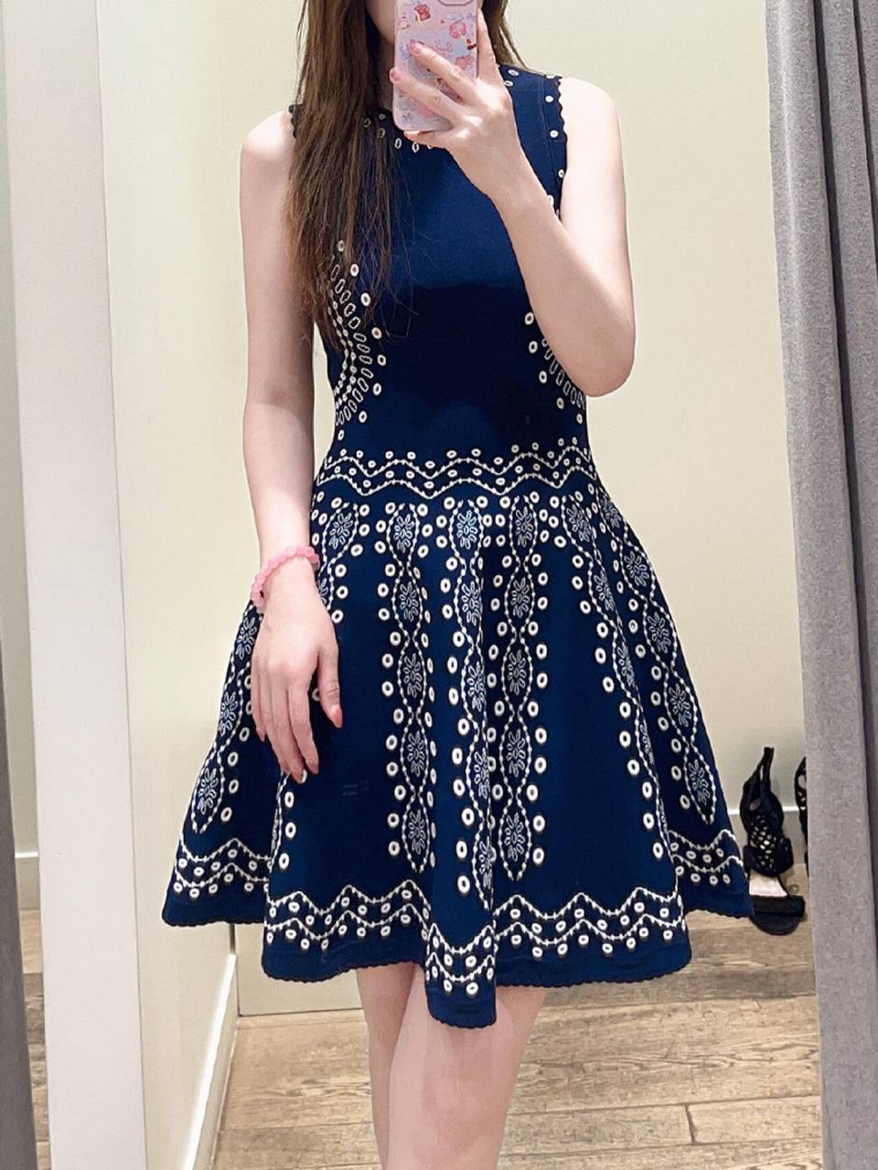 SD Capri Embroidered Dress in Viscose Blend