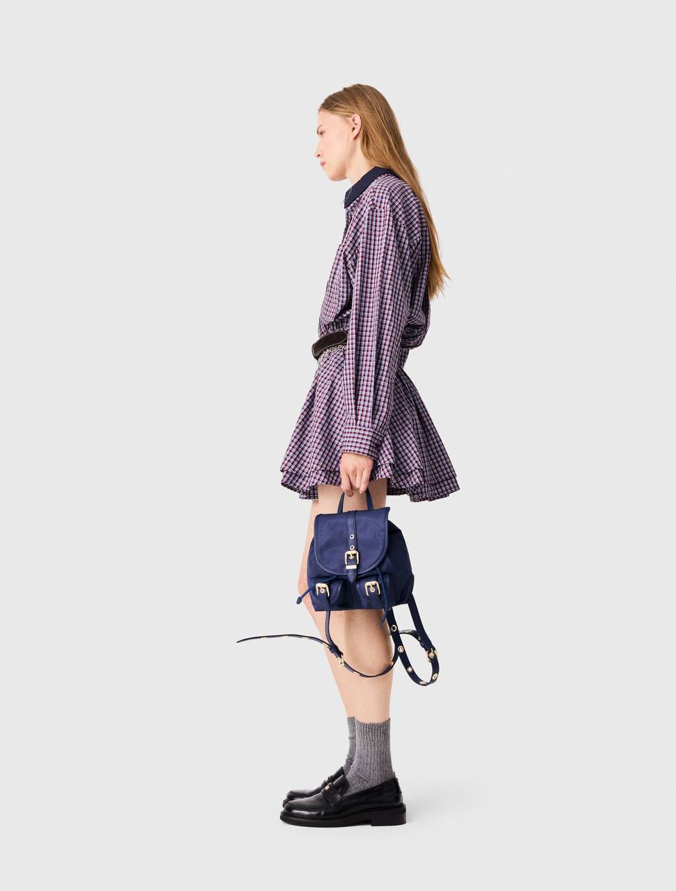 MJ: Ritilona Rhinestone Checked Mini Dress