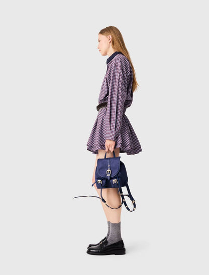 MJ: Ritilona Rhinestone Checked Mini Dress