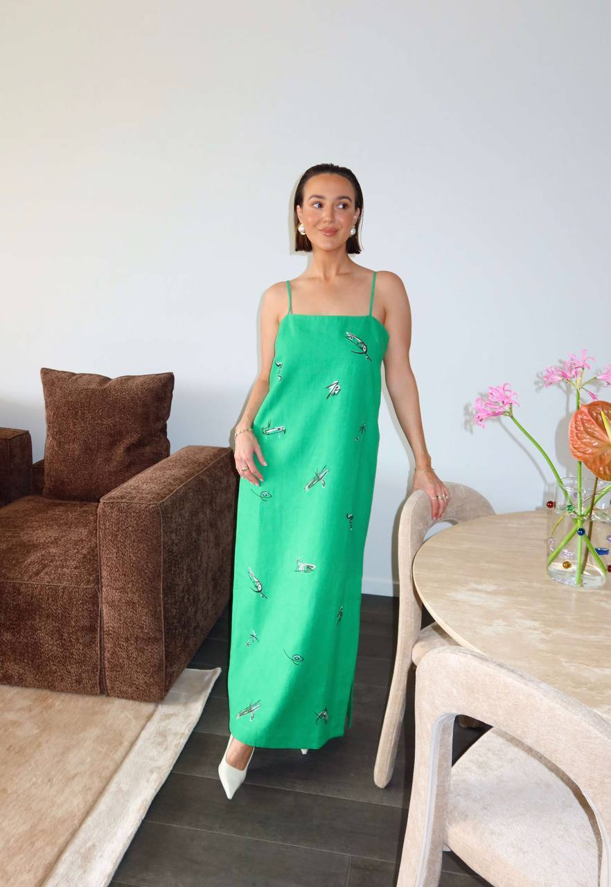 ALM Wanda Embroidered Midi Dress