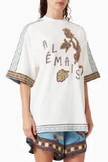 ALM Monkey Dance | Alberta Printed Cotton T-Shirt Tee