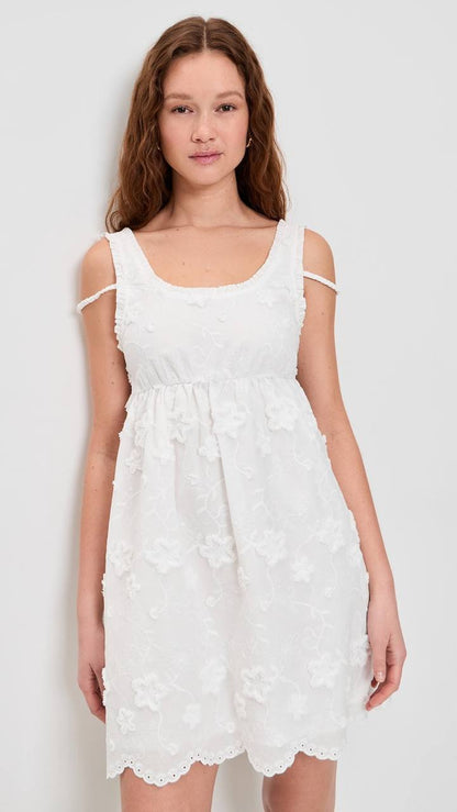 TG Fleur Embroidered Cotton Mini Dress