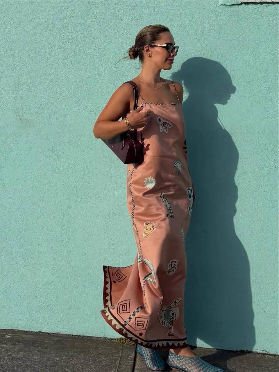 ALM Laurence Midi Slip Dress in Pink - Image 6