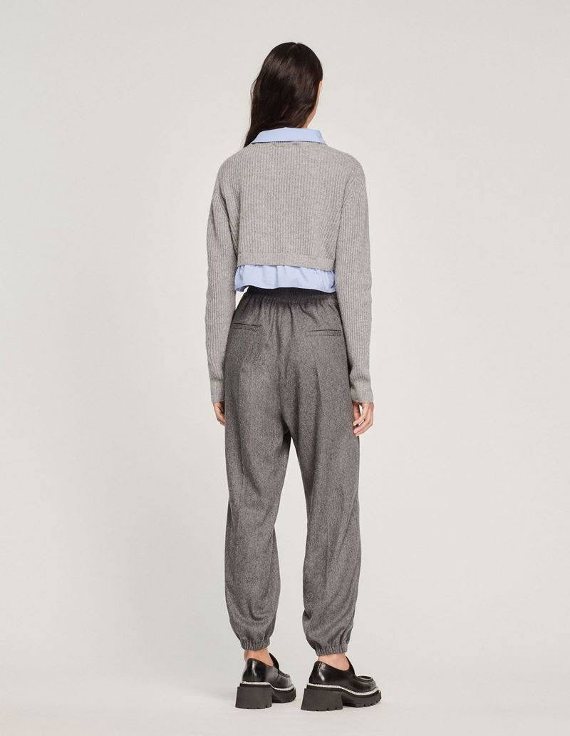 SD Cropped Trompe-L'Oeil Sweater