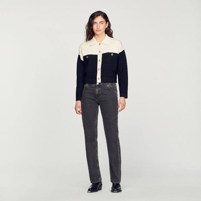 Killim Color Blocked Cropped Cardigan