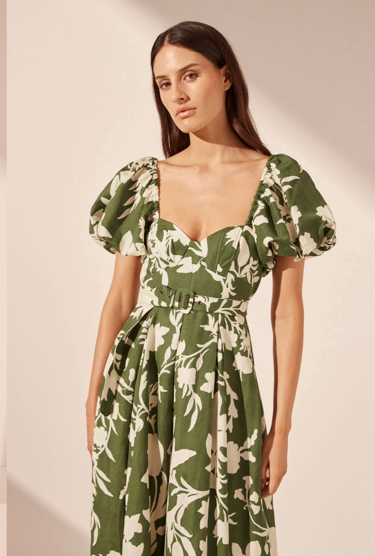 SJ Renee Plunged Panelled | Short Sleeve Panelled Bustier Midi Dress