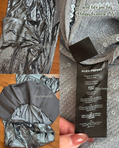 AP Sequined Gathered/Twisted Strapless Gown Maxi Dress