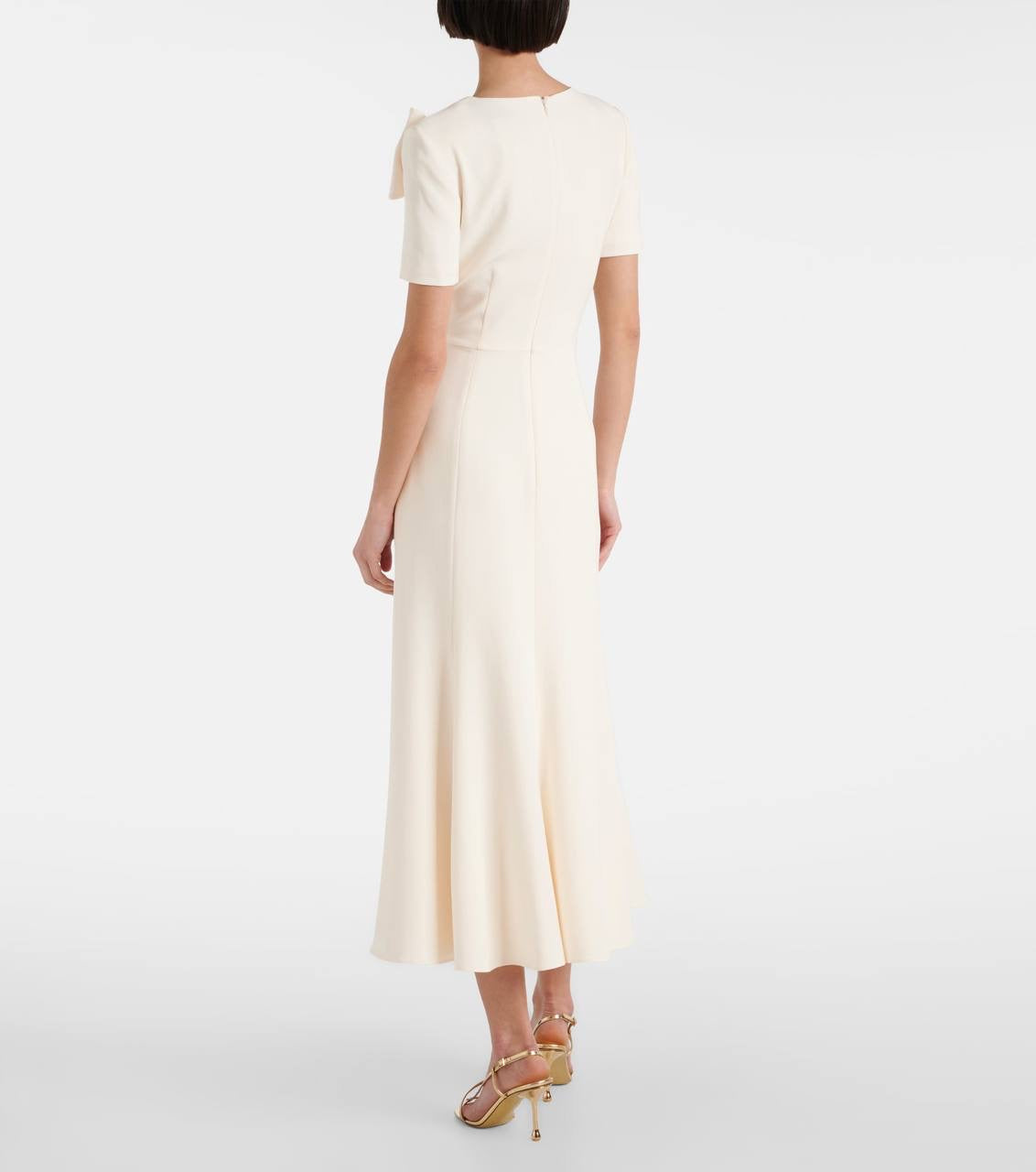 RM Bow Drape Light Cady Midi Dress