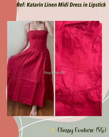 RESTOCK! Ref Katarin Linen Midi Dress
