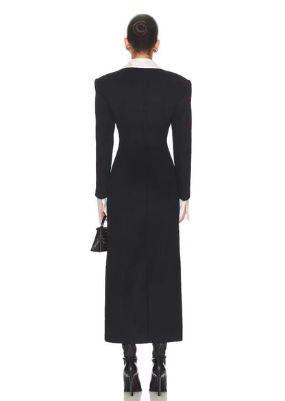 HS The Hourglass Wool-blend Slim Coat / Maxi Dress