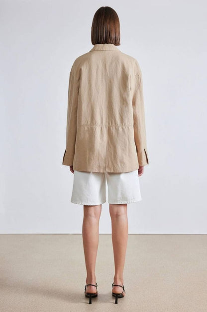 7 Colors! AA Oversized Cotton-Linen Blazer Jacket