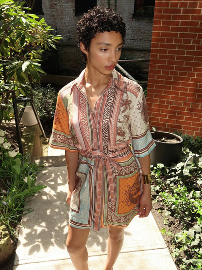 ALM Alberta Linen Mini Dress Shirtdress