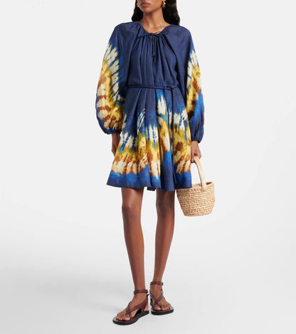 ALM Martine Ramie Tie Dye Mini Dress