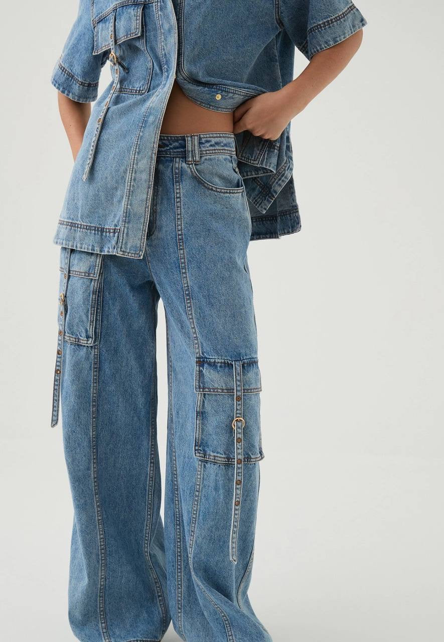 AJ Juno Denim Cargo Jeans