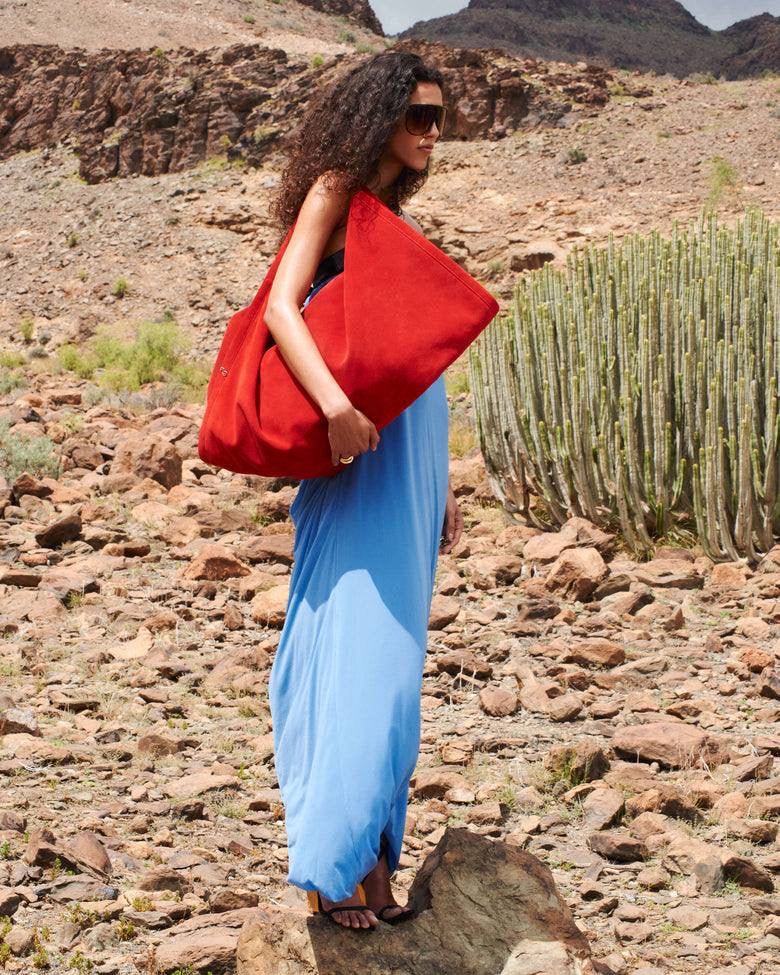 RB Antonie Cowl-Back Buckle Maxi Dress