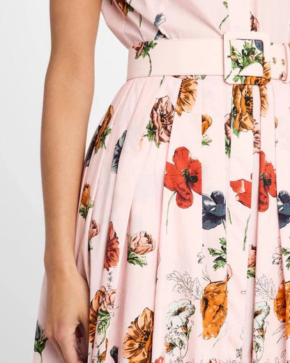 CC Octavia Floral Cotton Midi Dress