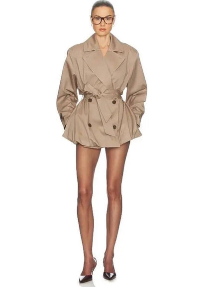 HS Short Bubble Hem Trench
