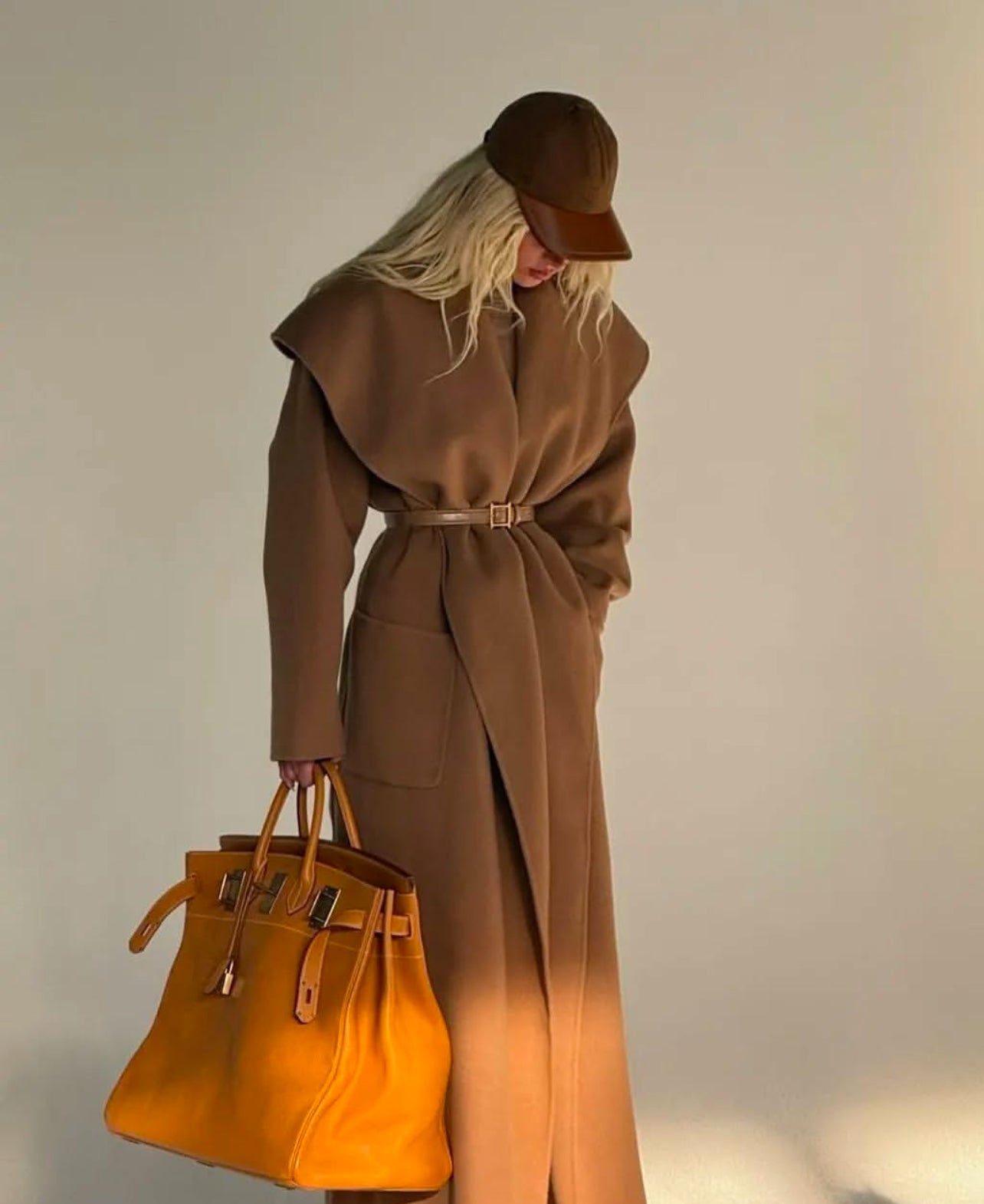 HS The Throw Wool Blend Long Coat