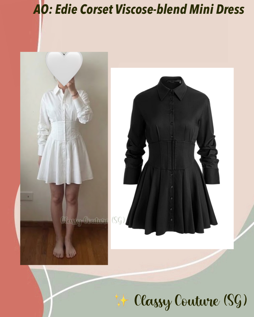 AO Edie Corset Viscose-blend Mini Dress