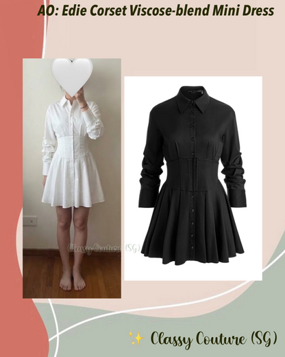 AO Edie Corset Viscose-blend Mini Dress