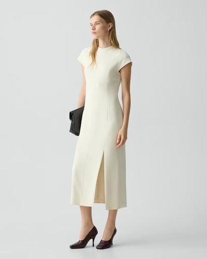 TH Admiral Crepe Short Sleeve Midi Dress