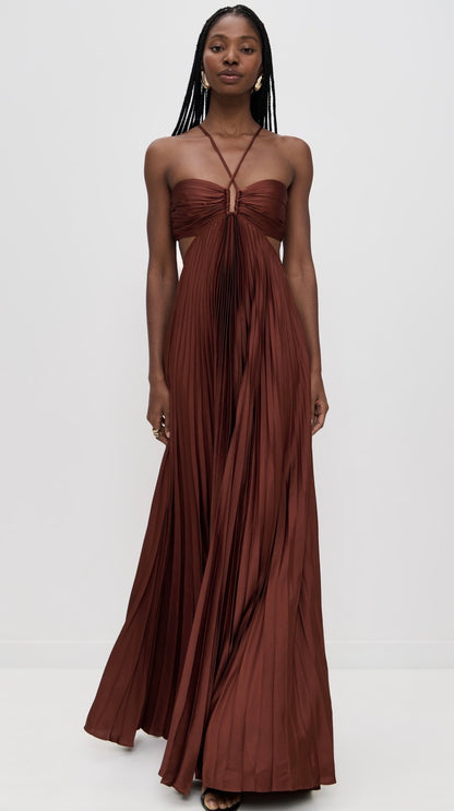 (PART 2/2) 8 Colors! ALC Moira Satin Pleated Maxi Dress