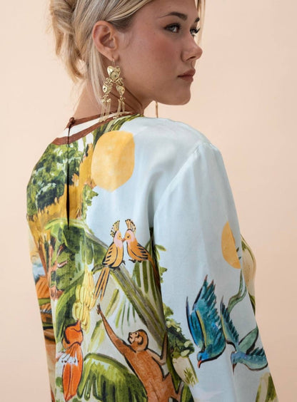 ALM Toucan Tango Silk Midi Dress
