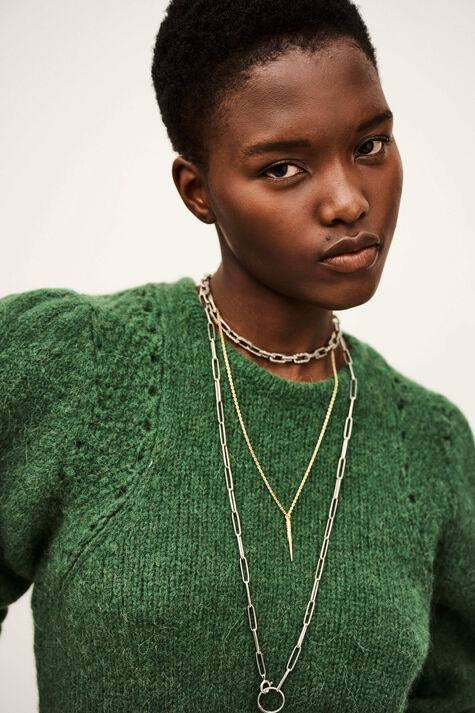 BA Belma Puff-Sleeved Wool-cotton-alpaca blend Jumper