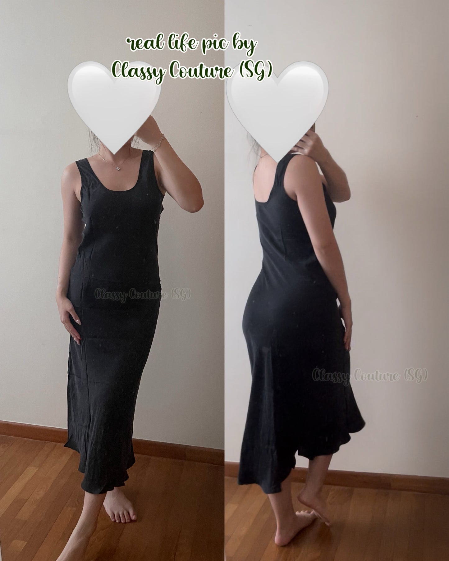 5 Colors! SL Scoop Neck Silk Midi Dress