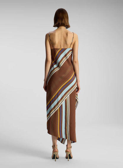 ALC Lauren Viscose-Blend Striped Midi Dress