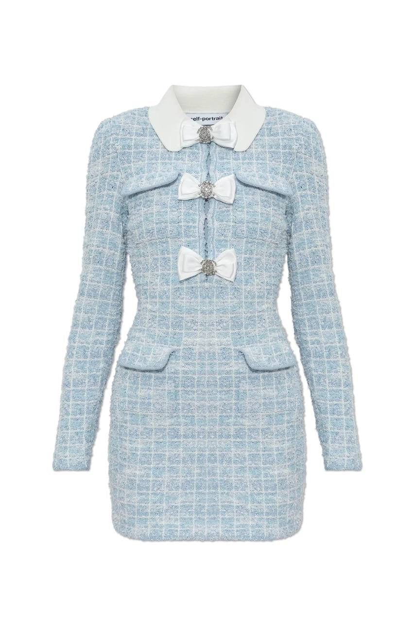 SP Blue Check Collar Mini Dress