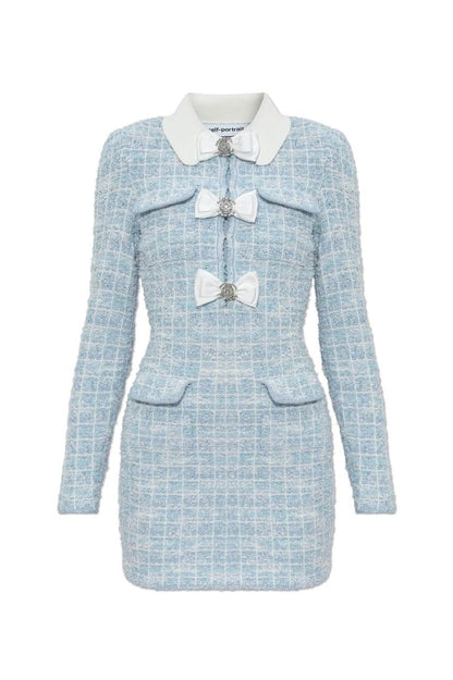 SP Blue Check Collar Mini Dress