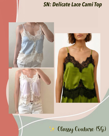 New Colors! SN Delicate Lace Cami Top