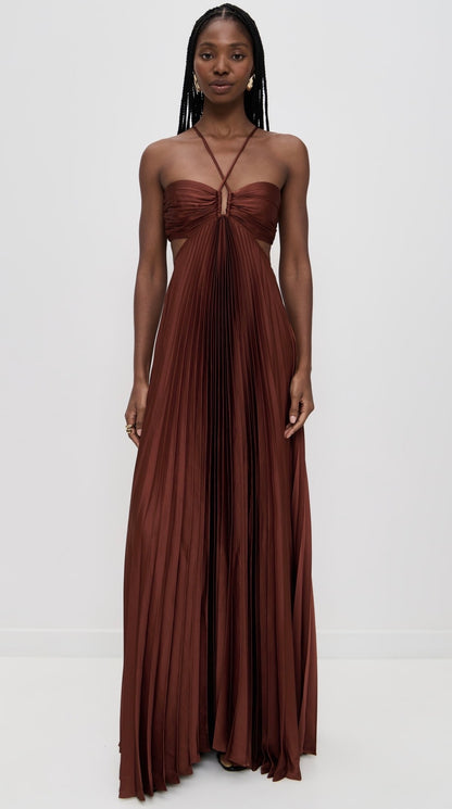 (PART 2/2) 8 Colors! ALC Moira Satin Pleated Maxi Dress