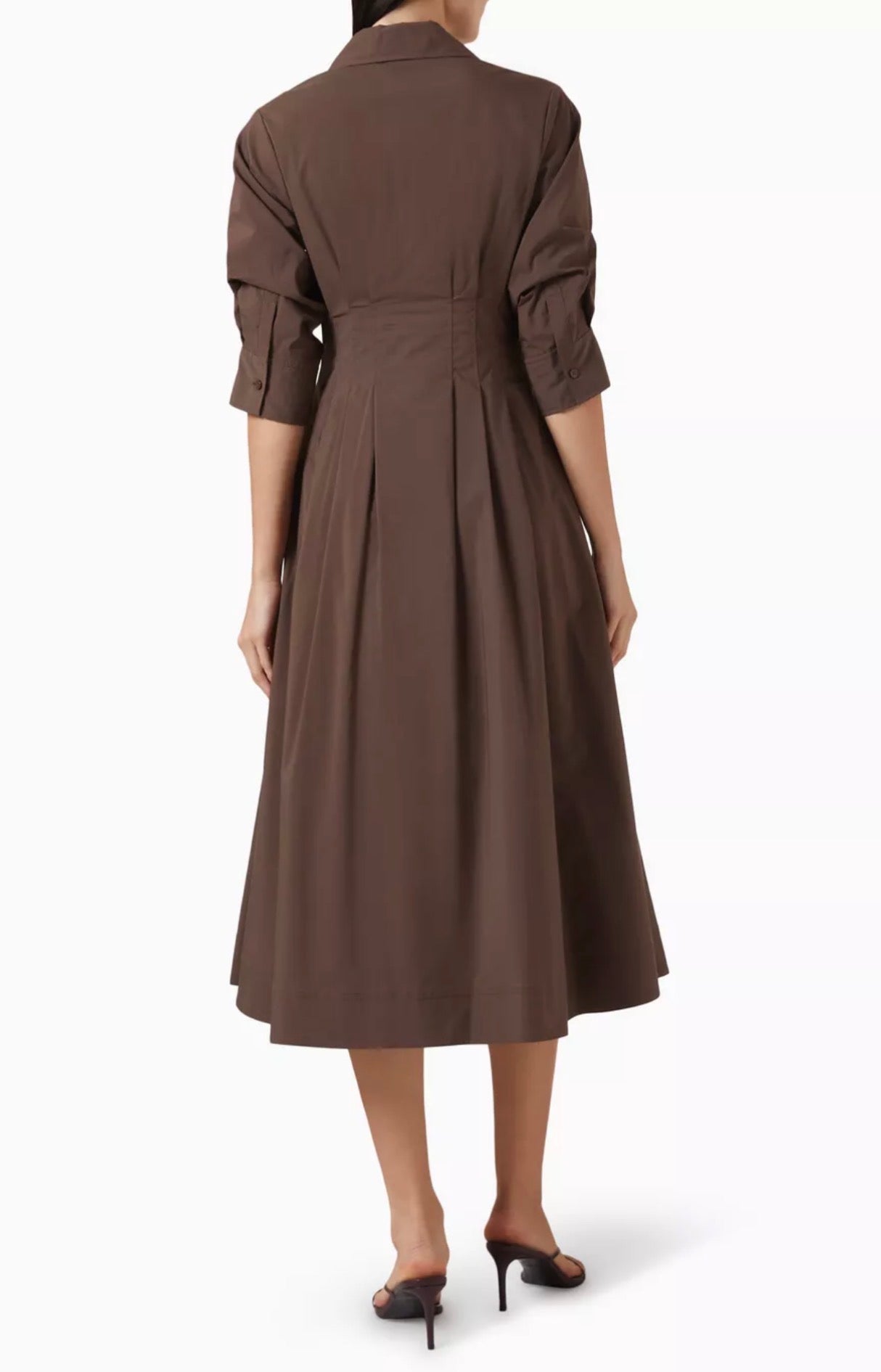 (PART 2/2) SK Jazz Pintuck Cotton-blend Midi Dress