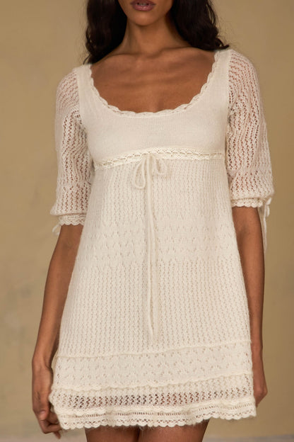 MP Snow Kitten Baby Doll Mohair-wool blend Mini Dress