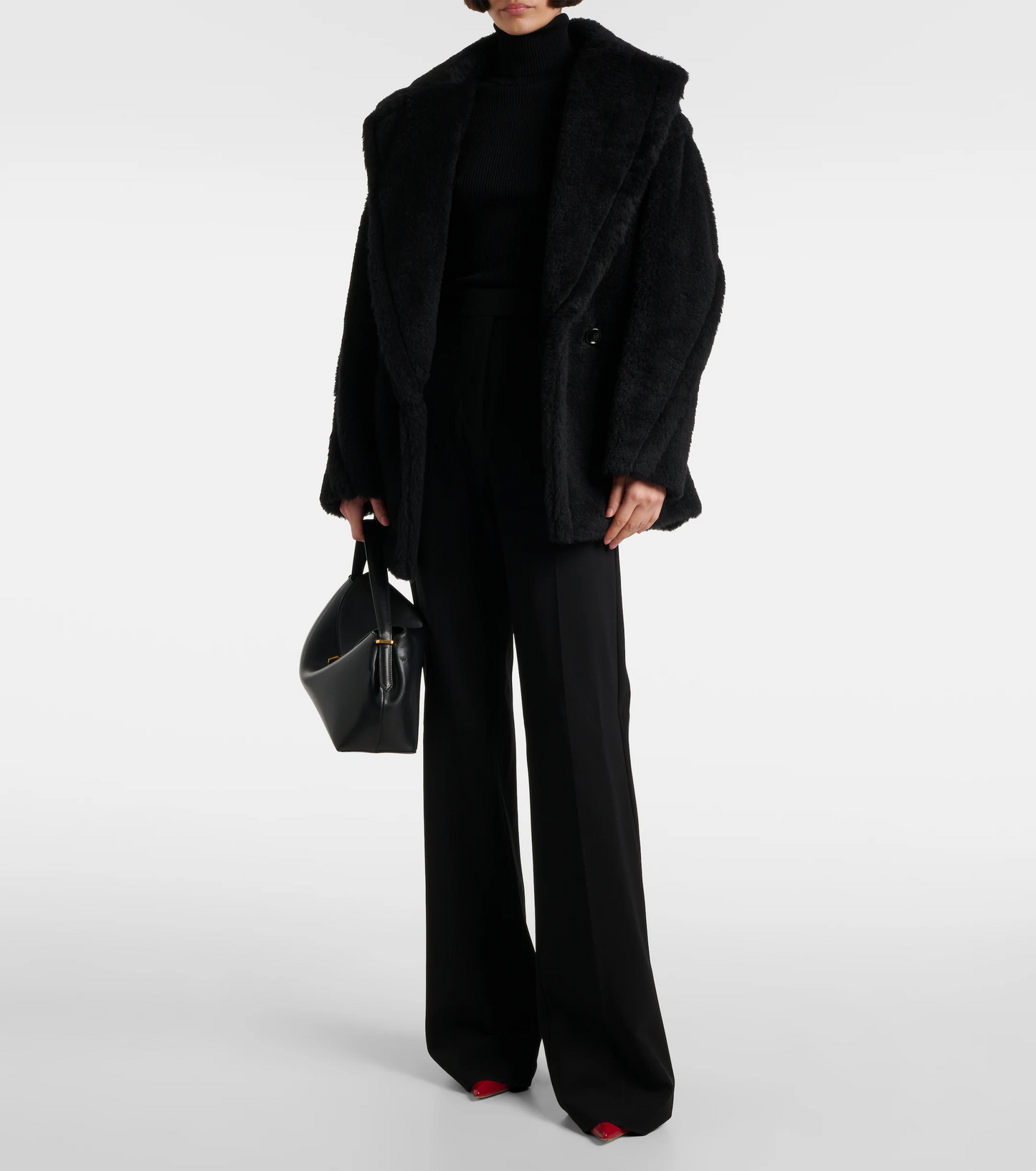 MM Short Teddy Bear Icon Alpaca-Wool-Silk Coat Jacket