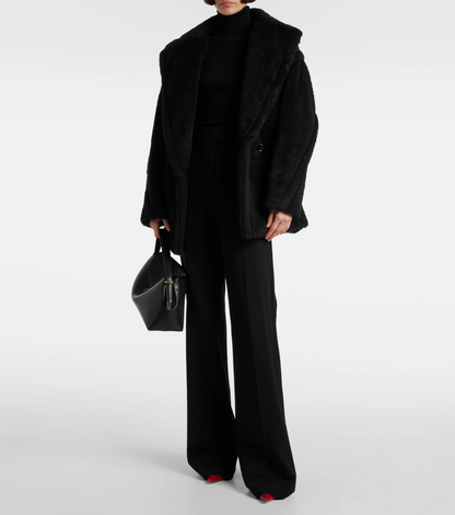 MM Short Teddy Bear Icon Alpaca-Wool-Silk Coat Jacket