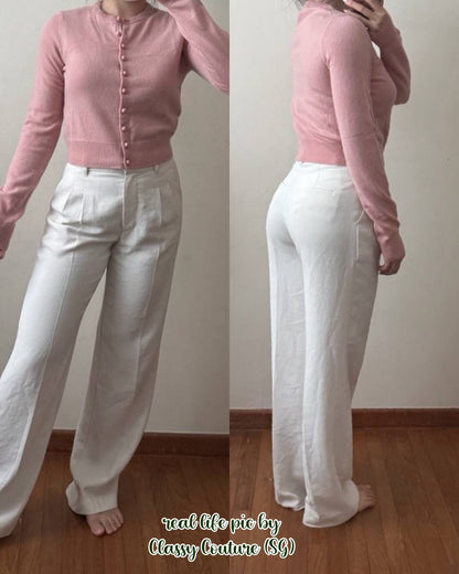 6 Colors! Ref Caspia Cashmere Cropped Cardigan