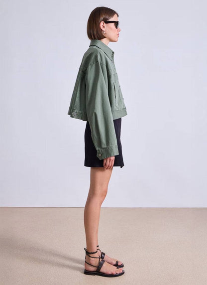 AA Cropped Trapeze Cotton Jacket