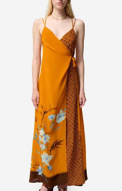 VB Floride Viscose Silk Midi Dress